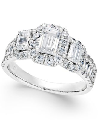 Macy's - Diamond Engagement Ring (2 ct. t.w.) in 14k White Gold