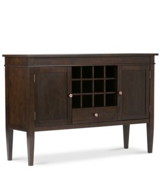Simpli Home - Thompson Sideboard Buffet & Wine Rack, Direct Ship