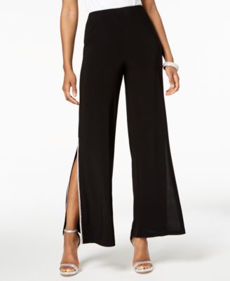 MSK - Petite Sequined Wide-Leg Pants