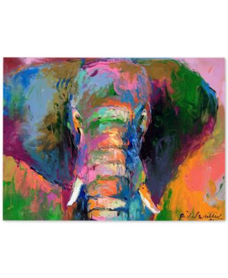 Trademark Global - Richard Wallich 'Elephant 2' 35" x 47" Canvas Art Print
