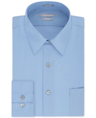 Van Heusen - Men's Fitted Poplin Dress Shirt