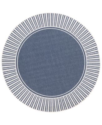Livabliss - Alfresco ALF-9682 Charcoal 5'3" Round Area Rug