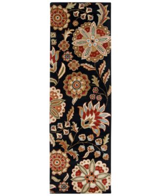 Livabliss - Athena ATH-5017 Black 3' x 12' Runner Area Rug