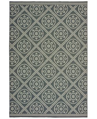 Oriental Weavers - Marina 3969L Gray/Ivory 3'7" x 5'6" Indoor/Outdoor Area Rug