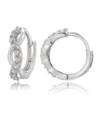 Giani Bernini - Cubic Zirconia Wrap Huggie Hoop Earrings in Sterling Silver