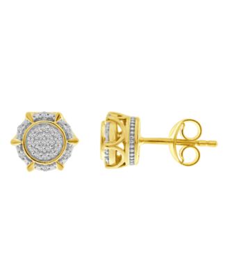 Macy's - Men's Diamond (1/6 ct.t.w.) Earring Set in 10K Yellow Gold