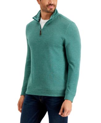 Club Room - Men's Birdseye Quarter-Zip Pullover