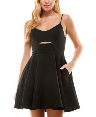 City Studios - Juniors' Cutout Midriff Party Dress