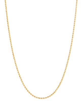 Macy's - Children's Glitter Rope Chain in 14k Yellow Gold, 13"