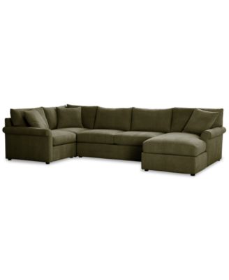 Furniture - 4-Pc. Fabric Modular Chaise Sectional Sofa