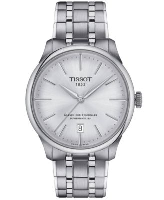 Tissot - Unisex Swiss Automatic Chemin des Tourelles Powermatic 80 Stainless Steel Bracelet Watch 39mm