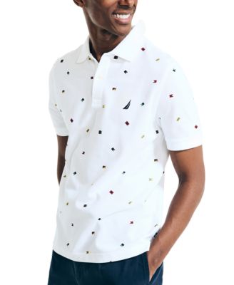 Nautica - Men's Classic-Fit Anchor-Print Performance Deck Polo Shirt