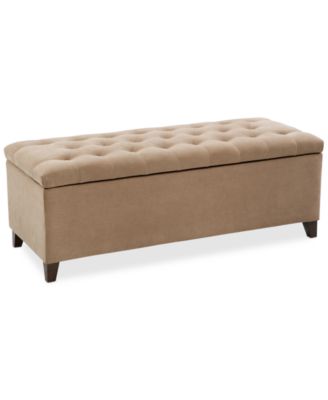 Furniture - Ariana Fabric Tufted Storage Bench