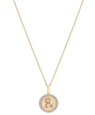 Audrey by Aurate - Diamond Zodiac Reversible Pendant Necklace (1/10 ct. t.w.) in Gold Vermeil, Exclusively at Macy's