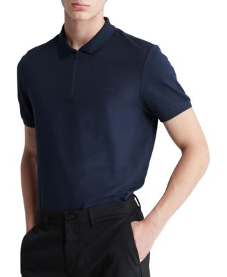 Calvin Klein - Men's Athletic Tech Zip Polo Shirt