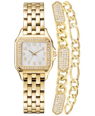 Jones New York - Women's Gold-Tone Bracelet Watch Gift Set 26mm