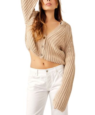 Free People - Women's Sweet Nothing Cotton Button-Front Cardigan