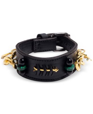 Nectar Nectar New York - 18k Gold-Plated Gemstone Faux Leather Wrap Bracelet