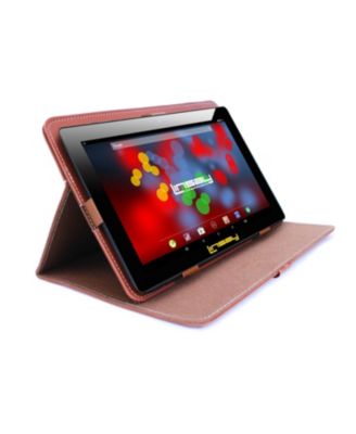 LINSAY - 10.1" 1280 x 800 IPS Screen Quad Core 2GB RAM Tablet 32GB Android 10 with Brown Leather Case