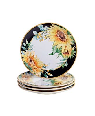 Certified International - Sunflower Fields 4-Pc. Dinner Plates
