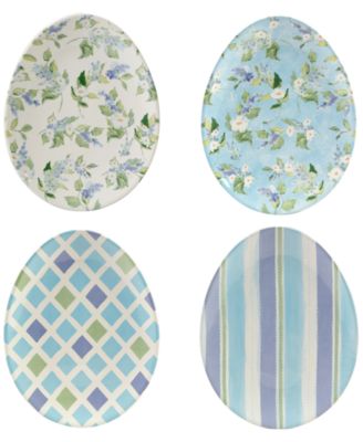 Certified International - Easter Egg-Shaped Plates, Set of 4
