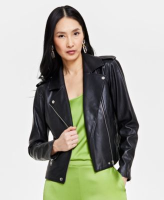 I.N.C. International Concepts - Faux-Leather Moto Jacket, Created for Macy's