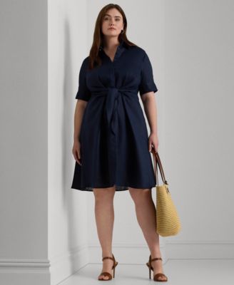 Lauren Ralph Lauren - Plus-Size Linen Shirtdress