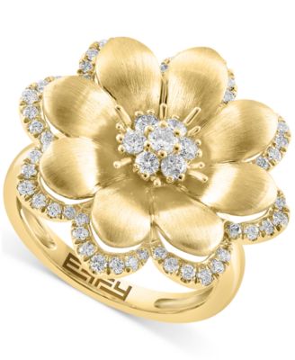 EFFY Collection - Diamond Flower Statement Ring (5/8 ct. t.w.) in 14k Gold