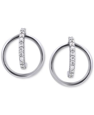 Giani Bernini - Cubic Zirconia Orbital Hoop Earrings in Sterling Silver & 18k Gold-Plate