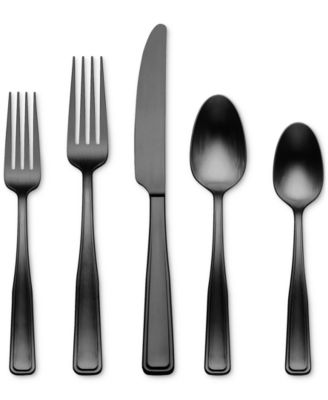 Oneida - Reid Black 20-Pc. Flatware Set, Service for 4