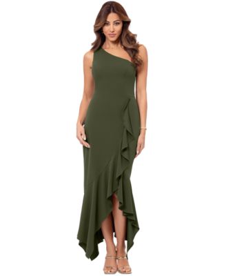 XSCAPE - Women's One-Shoulder High-Low Dress