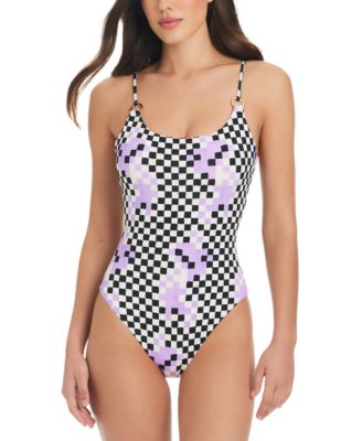 Red Carter - Women's Printed Scoop-Neck One-Piece Swimsuit