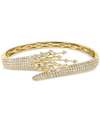 EFFY Collection - Diamond Pav&eacute; Flared Bangle Bracelet (4-1/8 ct. t.w.) in 14k Gold