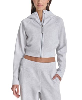 DKNY - Women's Full-Zip Cropped Hoodie
