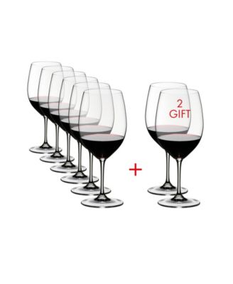 Riedel - Wine Glasses, Vinum Bordeaux Pay 6 Get 8 Set
