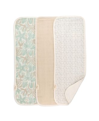 Crane Baby - Infants Cove Beach Life Burp Cloth, 3-Pc. Set