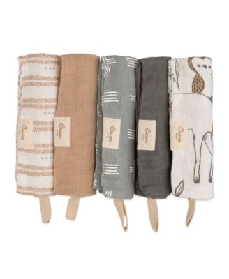 Crane Baby - Infants Ezra Woodland Animal Wash Cloth, 5-Pc. Set