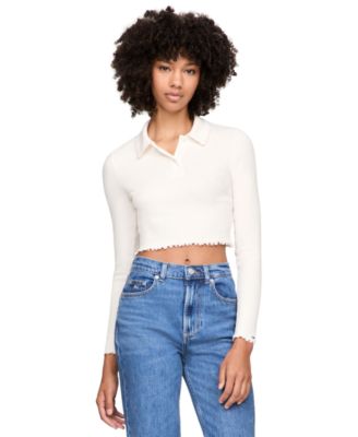 Tommy Jeans - Women's Cropped Long Sleeve Polo