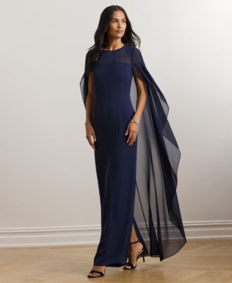 Lauren Ralph Lauren - Women's Cape Georgette Gown