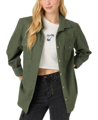 O'Neill - Juniors' Brooks Cotton Oversized Flannel Shirt
