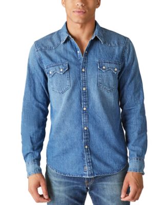 Lucky Brand - Men's Sawtooth Denim Western Shirt
