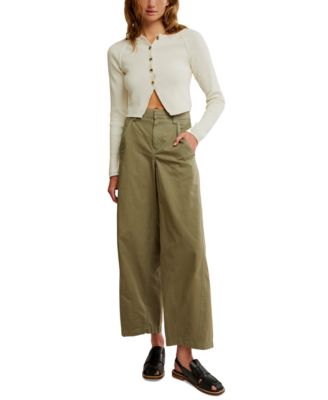 Free People - Women's Rylee Chino Wide-Leg Pants