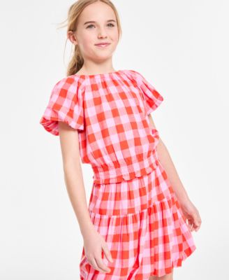 Epic Threads - Girls Gingham Smocked Top