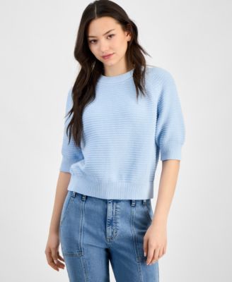 French Connection - Women's Lily Cotton 3/4-Sleeve Knit Sweater