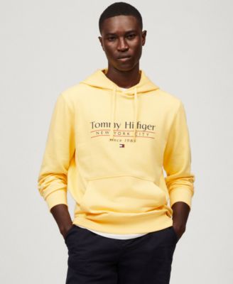 Tommy Hilfiger - Men's Long Sleeve Center Stack Logo Hoodie
