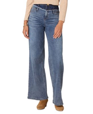 Democracy - Women's "Ab"solution Ulta Skyrise Double-Waistband Wide-Leg Jeans