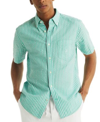 Nautica - Men's Stripe Seersucker Shirt