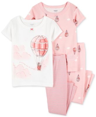 Carter's - Toddler Girls Air Balloon Cotton Pajamas, 4 Piece Set