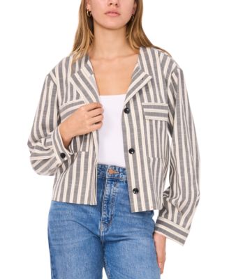 Vince Camuto - Women's Double-Pocket Cropped Jacket