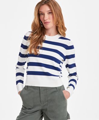On 34th - Women's Mixed-Stripe Relaxed-Fit Sweater